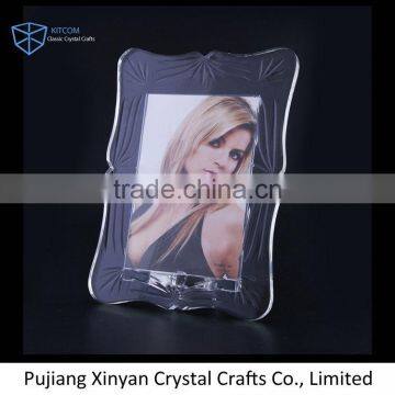 New coming custom design flower crystal photo frame with fast delivery