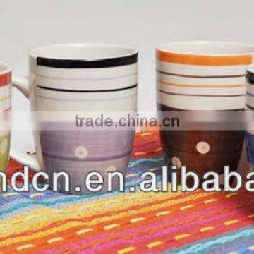 fasnating and high quality handpainted ceramic mugs with handle