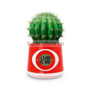 Funny colorful flowerpot with clock,digital table clock