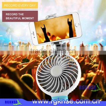 Summer new arrival selfie stick with fan rechargeable power bank mini fan in shenzhen