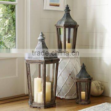 Antique Wooden Candle Lantern | Outdoor Wall Lantern photo-2