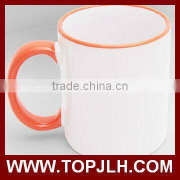 Promotional Gitem White Coated Ceramic White Blank Sublimation Mug photo-3