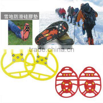 Outdoor Round 5 Teeth Silicone Crampons Antiskid Shoe Covers/ Crampons for Snow and Ice to Prevent Skating photo-4