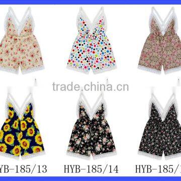 Wholesale New Fashion Bay Summer Cotton Onesie Floral Romper White Lace Childrens Playsuit photo-6