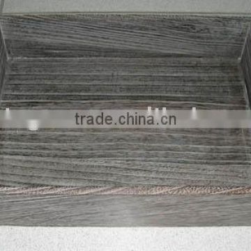 black wooden serving storage tray