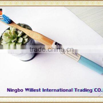 Colorful Bristle Recyclable and Environmental Adult Bamboo Toothbrush photo-2