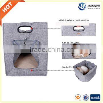 Handle Felt Three Usage Cat Cave Pet Bag/ House/bed in China photo-2