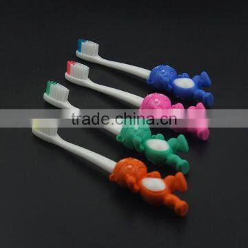Cartoon Rubber Handle Small Head Soft Nylon Bristle Kid Toothbrush photo-2