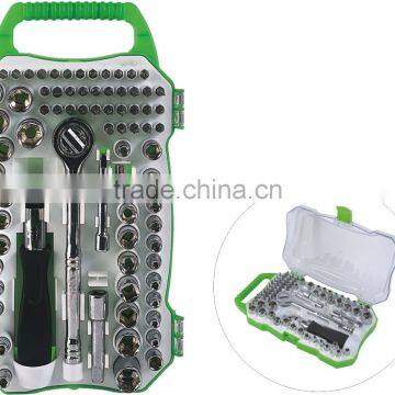 78pcs 1/4" & 3/8" drive socket set and automatic torque wrench