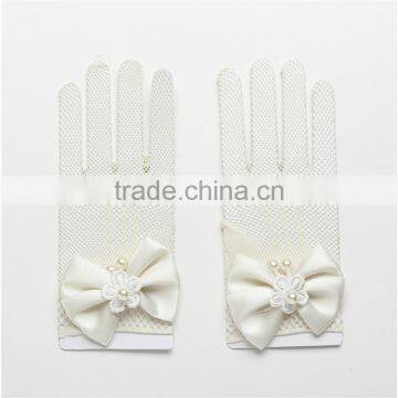 Royal Style Luury Flower Girls Party Gloves Waist Flowers Bow Decoration Childrens Little Girl Princess Manner Vintage Gloves photo-5