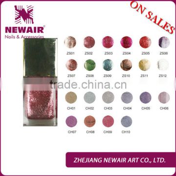 Profesional hot sale diamond powder Nail Polish Bottled