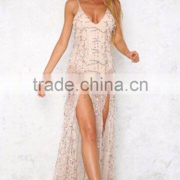 New Design Sequins Sexy Dress Elegant Women Party Dress Prom Long photo-3
