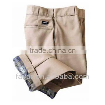 cream white cotton casual men's worker pants trousers