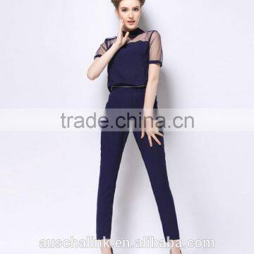 Lady Dark Navy Blue Fashion Detachable Pants Low Price photo-3
