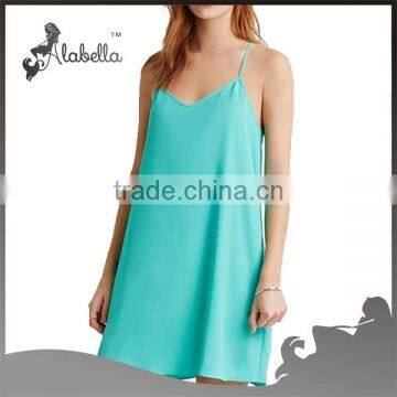 Wholesale Dress Women Simple Dress Sleeveless Dress 100%polyester photo-2