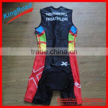 Custom High Quality Digital Sublimation Printing Triathlon Wetsuit Surf Sleeveless photo-2