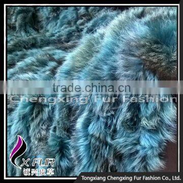 CX-D-87A Genuine Soft Long Hair Fox Carpets / Decorative Fox Fur Rug photo-4