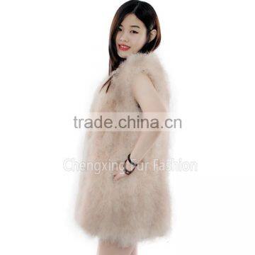 CX-G-B-137E Genuine Feather Dress Lady 's Vest photo-3