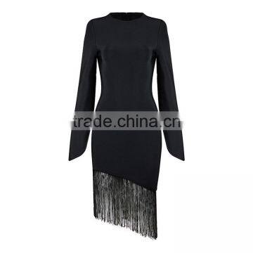 Top quality new fashion popular elegant long sleeve women bandage dress bodycon 2017