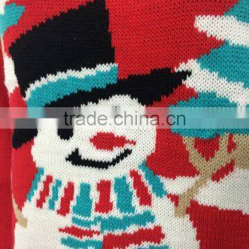 Stock Women Christmas Longline Crewneck Red Knitwear Sweatshirt Knitted Top Long Sleeve Wholesale Bulk photo-5