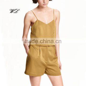 China Wholesale Silk Sexy Breathable Shorts Washable Silk Pajamas Women String Crop Top