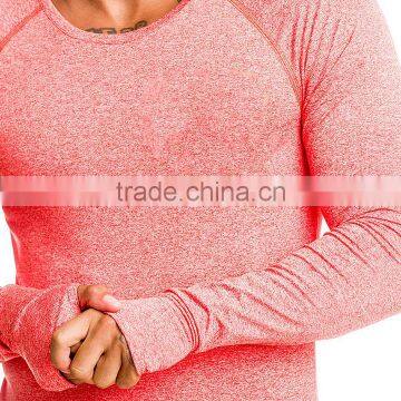 Compression Long Sleeve Gym t Shirt With Scoop Neck photo-4