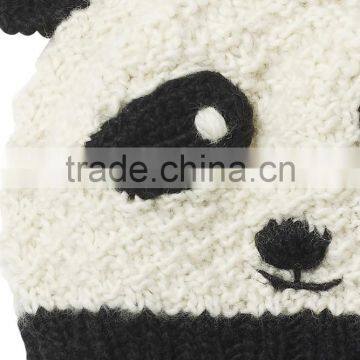 Cute Design Animal Hat Scarf Glove set,Baby Beanie hat with Panda Design