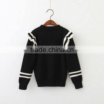 2-7 Years Wholesale 2017 New Fashion Winter Girls Knitted Sweater Ruffles Full Sleeve Pullover Girls Sweaters photo-3