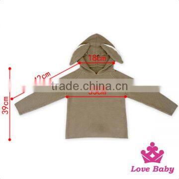 Lovely Rabbit Pattern Hoodies Pullover Sweatshirt With Ears Newborn Children Baby Sweatshirt photo-3