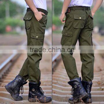 Juqian Workwerar Stylish Casual Quality Quick Drying Green Multi-pockets Work Pants Mens With Knee Pad photo-4
