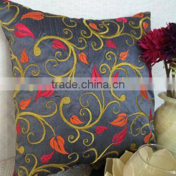 Decorative Pillow Cover, Grey Accent Pillow, Grey Couch Pillow, Throw Pillow, Floral Cushion Cover