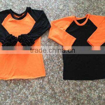 Plain Reglan Baby Girl Long Sleeve t Shirt Cotton Kids Clothing Ruffle Wholesale Bulk Reglan Halloween Shirt photo-2