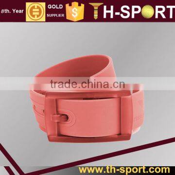 Detachable BUckle Men's Red Golf Belt Adjustable Silicone