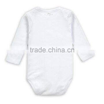 OEM Logo 100% Cotton White Baby Boy Rompers Baby Long Sleeve Jumpsuit Bodysuit Newborn Sleep Gown photo-2