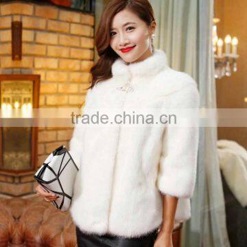 Winter imported mink whole skin length mink coat