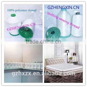 Raw White 150d/3, 100% Polyester Quilting Sewing Thread for Making Mattress photo-2