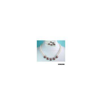 Sell Amazing & Perfect White Pearl Necklace with Silver Beads