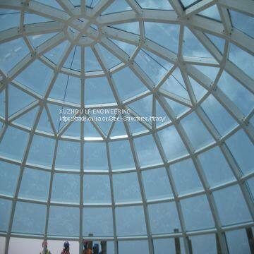 ready to fit steel structure glass dome