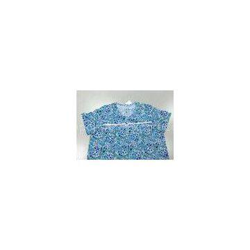 Elegant Flowers Short Sleeve Sleepwear Womens Summer Pyjamas Big Size