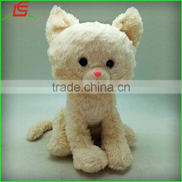 Wholesale pink nose white lucky cat toy custom cat plush