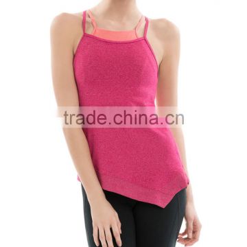 Bodybuilding women gym sports tank top wholesale custom active padded yoga tops