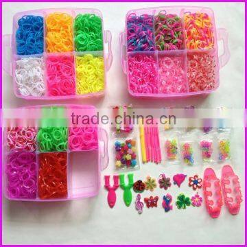 4200pcs 3 layered diy loom bands smart wristband /rubber band weaving bracelet