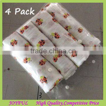 Super soft baby swaddle wrap muslin blanket 4-Pack
