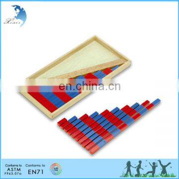 Preschool Wooden Educational Montessori Material EN71 Mathematic Toy Table Top Number Rods