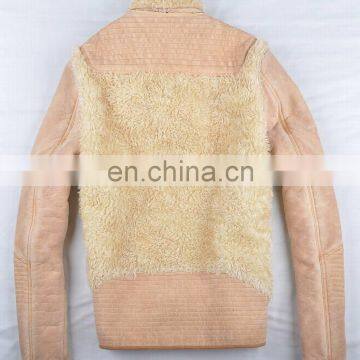 2017 Fashion Autumn&winter Sherpa Bonded pu Jacket for Men photo-3