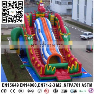 Commercial inflatable giant dragon slide for kids, inflatable dry slide for rental