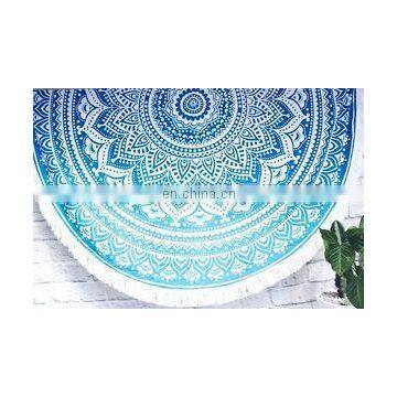 Indian Roundie Round Mandala Tapestry Beach Throw Towel Yoga Mat