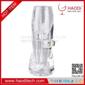 HD-XJ0003 High Transparent Red Wine Aerator with High Acrylic Stylish Transparent Design