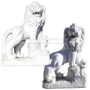 Hot Selling Outdoor Marble Animal Lion Sculpture photo-2