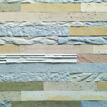 mixed long strip stone Retro-style Natural Style Environmental Protection Building Material Soft Tile